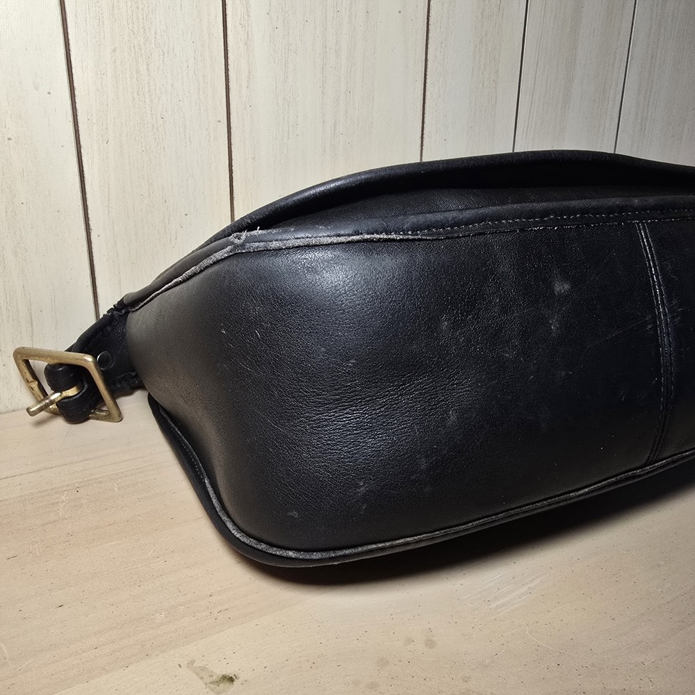 Vtg Coach Patricia's Legacy Crossbody Saddle Flap Bag 9951 Black Leather READ - Picture 7 of 16
